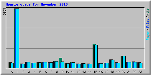 Hourly usage for November 2018