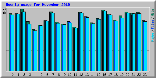 Hourly usage for November 2019