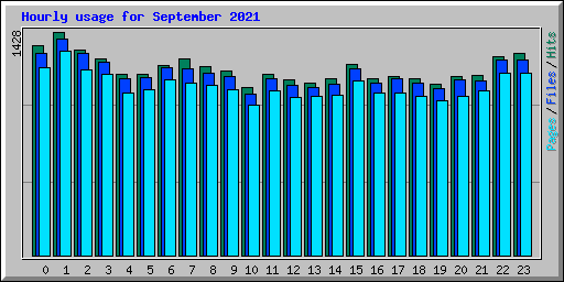 Hourly usage for September 2021