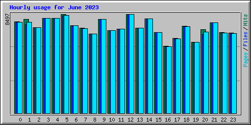 Hourly usage for June 2023