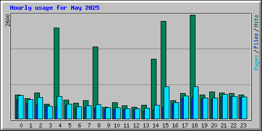 Hourly usage for May 2025