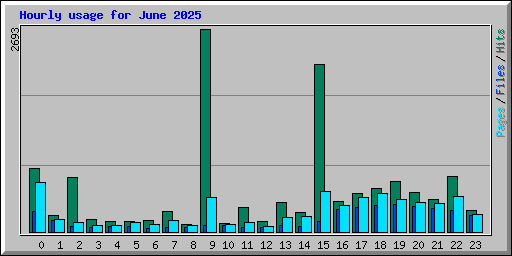 Hourly usage for June 2025